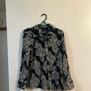 Shirt 95% polyester 3%spandex East 5Th sz Large